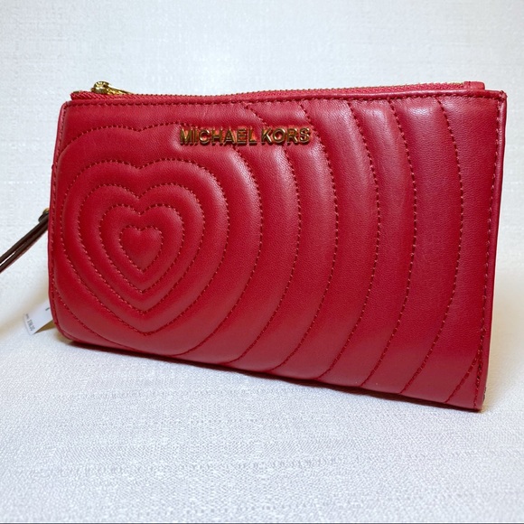 Michael Kors Handbags - Michael Kors Heart Double Zip Wristlet Wallet